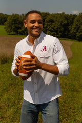Alabama Tailgater Long Sleeve Snap Shirt - White