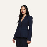Therese Blazer - Midnight/Ivory Pinstripe
