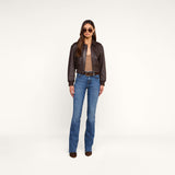 Clotilde Leather Jacket - Brunette