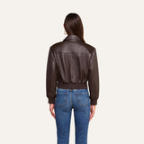 Clotilde Leather Jacket - Brunette