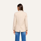 Amelie Blazer - Cappuccino/Ivory Tweed