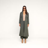 Axel Windbreaker Trench - Ash Olive