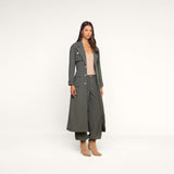 Axel Windbreaker Trench - Ash Olive