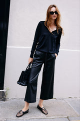 SPRWMN Cropped Baggy Pants - Black
