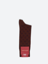 Marcoliani Pima Cotton Jacquard Dots Mid-Calf Sock - Cocoa
