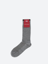 Marcoliani Mousse of Modal Herringbone Mid-Calf Sock - Flannel Grey