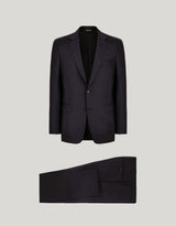 Canali navy wool suit, jacket and trousers - Oak Hall