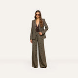Chamberlain Sequined Blazer - Beige/Black/Gold Flower Sequin