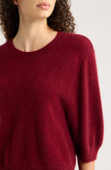 Frame The Brushed Chalet Sweater - Deep Garnet
