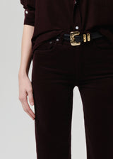 Citizens of Humanity Palma Straight Stretch Baby Corduroy - Eggplant
