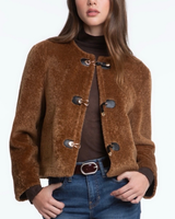 Faux Shearling Jacket - Cognac