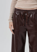 Citizens of Humanity Rework Recycled Leather Pull On Pant - Burgundy