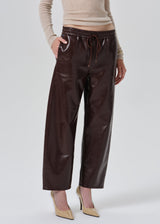 Citizens of Humanity Rework Recycled Leather Pull On Pant - Burgundy
