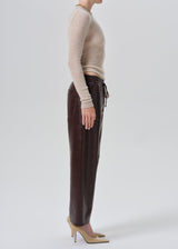 Citizens of Humanity Rework Recycled Leather Pull On Pant - Burgundy