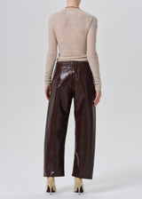 Citizens of Humanity Rework Recycled Leather Pull On Pant - Burgundy
