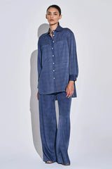 Fada Silk Pant - Ultramarine