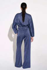 Fada Silk Pant - Ultramarine