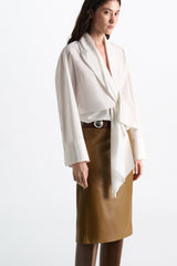 Poplin Power Blouse - Pure White