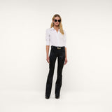 L'Agence Selma Coated Bootcut Jean - Noir Coated