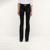 L'Agence Selma Coated Bootcut Jean - Noir Coated