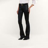 L'Agence Selma Coated Bootcut Jean - Noir Coated