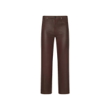 L'Agence Wanda Coated Cropped Wide-Leg Jean - Dark Java Coated