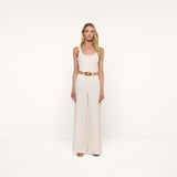 Amara Linen Wide-Leg Pant - Vintage White
