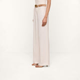 Amara Linen Wide-Leg Pant - Vintage White