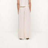 Amara Linen Wide-Leg Pant - Vintage White