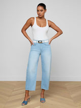 Mallis H/R Bow-Leg Jean - Oak Hall