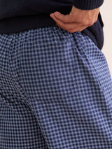Derek Rose Braemar Brushed Cotton Lounge Trousers - Navy Check