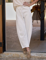 Bibi Barrel Leg Sweatpant - Vintage White