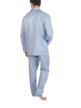 Majestic International Herringbone Cotton Pajamas - Blue