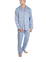 Majestic International Herringbone Cotton Pajamas - Blue