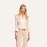 L'Agence Dani 3/4 Sleeve Blouse - Champagne