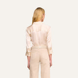 L'Agence Dani 3/4 Sleeve Blouse - Champagne