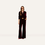 L'Agence Cosette Crop Hi Low Shirt - DEEP PORT
