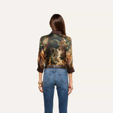 Eulalie Print Placement Blouse