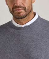Crown Heritage Cashmere Crewneck Sweater - Oslo Grey