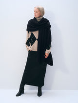 White & Warren Cashmere Travel Wrap - Black
