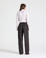 Big Joe Shirt in Washed Silk Charmeuse - Grey Lilac