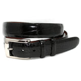 Unstitched American Alligator Belt - Black