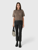 Odette Puff Sleeve Sweater - Mushroom