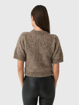Odette Puff Sleeve Sweater - Mushroom