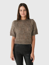 Odette Puff Sleeve Sweater - Mushroom