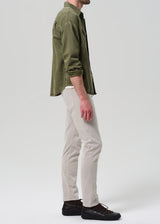 London Tapered Slim Cashmere Touch Sateen Pant - Caraway