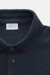 04651 Wool TP Polo LS - Navy