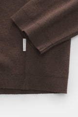 04651 Wool TP Polo LS - Barrel Brown