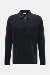 04651 CW Zip Polo - Navy