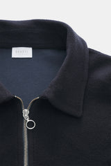 04651 CW Zip Polo - Navy
